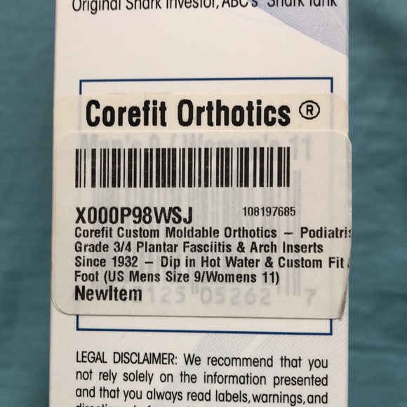 Corefit Custom Insoles & Arch Orthotics Since 1932 *BRAND NEW IN BOX NEVER USED* - Picture 4 of 6